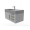 Castello Usa Amazon 36" Wall Mounted  Gray Vanity With Gray Top And Gold Handles CB-MC-36G-GLD-2056L-GR - alternate 8